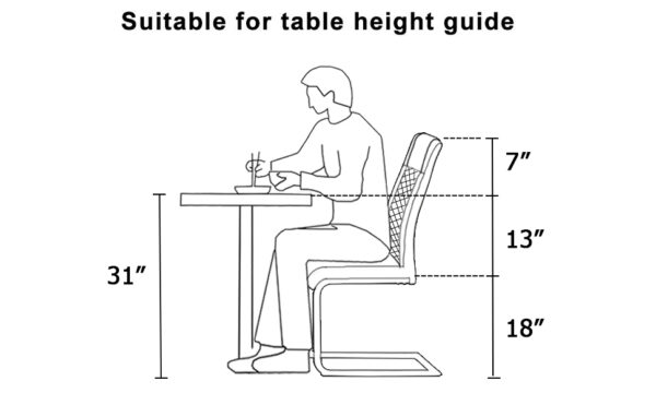 Modern Dining Chairs with Faux Leather Padded Seat Dining Living Room Chairs Upholstered Chair with Metal Legs Design for Kitchen, Living, Bedroom, Dining Room Side Chairs Set of 6 (White+PU )C-001