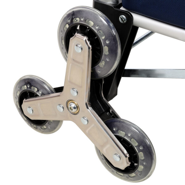 fb0c68a06ec44aedbb14058d1aa1e930_093f41ab19f4633273878214fbe677ec Shopping Stair Trolley with Wheels,Trolley Black Foldable Shopping Cart,Removable Shopping Oxford Waterproof Bag,Stainless Steel Triangular Wheels, Black