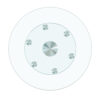 Double layer rotatable round glass.The rotatable design makes it more convenient to retrieve and place items.The upper glass has a diameter of 24 inches, while the lower glass15 inches.