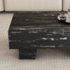 Modern Simple Black Marble Texture MDF Coffee Table - 43.3"x21.6"x17.2" Practical Model.Making it an ideal addition to any living room or apartment.W1151134965