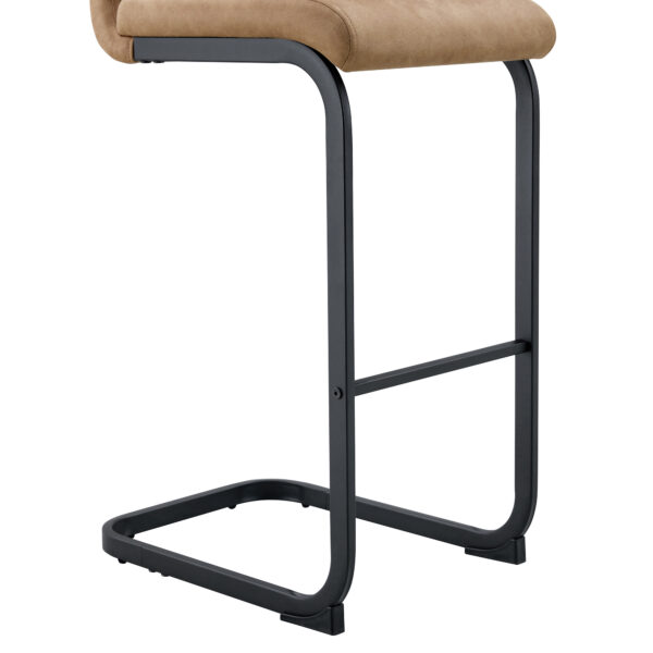 fc218304d12a44c396d9c5b1cd2e2e99_0a9408699134b7694a186b5ddc5bd742 42.5 Inch Tall Brown Tech Fabric Bar Stool - A Perfect Combination of Modern Design, Comfort, and Stability.A Set of 2.Suitable Not Only For Home Use But Also For Bars, Restaurants,And Other Settings.