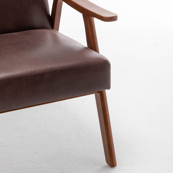 fc2f77dc4d374106b5af31ac03cc486a_f422edb014da100dea9e952bb941a359 Mid-Century Modern Chair, Living Room Chair with Solid Wood Frame, Accent Chair Extra-Thick Backrest, Wingback Chair for Bedroom, Reading Room, Living Room, Lounge Chair Indoor