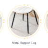 Extended Seat Cushion PU Dining Chair Set - Four Pieces.Smooth line design.Can integrate well into various modern home decoration styles.White and Black Splicing Colors.