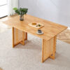 Chinese country retro solid wood dining table, simple modern imitation rattan dining table, wooden dining table.Suitable for dining room, living room, office.Natural Style Solid Wood Dining Table.