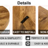 A modern and practical circular dining table. Made of MDF tabletop and wooden MDF table legs. Suitable for living room and bedroom. 42 inches * 42 inches * 30 inches