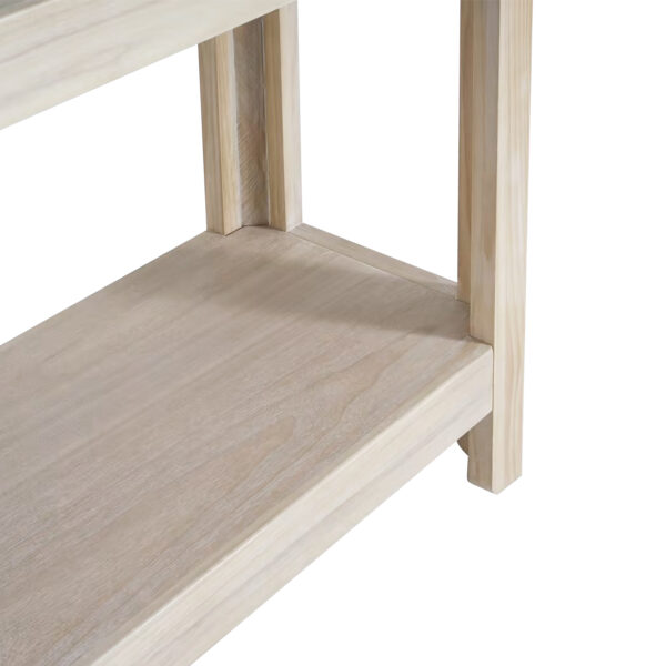 Mirod Modern Farmhouse Console Table,Elegant Minimalist Design with Premium Wood Veneer and Rounded Corners