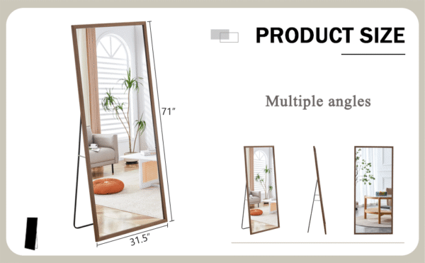 fde47313350d4302bd6698ad3cdbcc61_20240315_4be798d0af13e558404d883e8bce353d Fourth generation solid wood frame full-length mirror, dressing mirror, bedroom porch, decorative mirror, clothing store, floor standing large mirror, wall mounted. 71 "* 31.5"