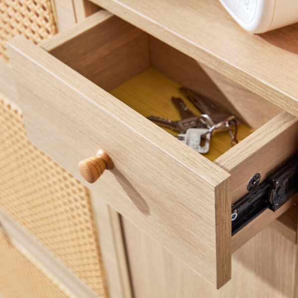 Modern minimalist storage cabinet, Japanese rattan shoe cabinet, bed top cabinet, small home furniture. Suitable for corridors and living rooms.    W115170127