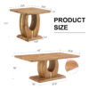 Modern Minimalist Wood-Tone MDF Coffee Table Set (Square + Rectangular)Wood color,MDF coffee table,wood-colored textured decal,side table.