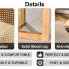 Naturally elegant wooden coffee table with faux rattan accents - perfect for stylish living rooms and cozy tea time