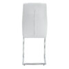 Modern Dining Chairs with Faux Leather Padded Seat Dining Living Room Chairs Upholstered Chair with Metal Legs Design for Kitchen, Living, Bedroom, Dining Room Side Chairs Set of 4 (White+PU )C-001
