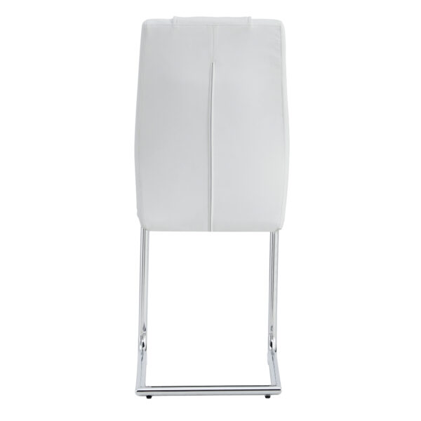 fe5b4945e19e4441882d30fc31445110_20230131_93a4f7800f22fb589fc4a16b1fbde956 Modern Dining Chairs with Faux Leather Padded Seat Dining Living Room Chairs Upholstered Chair with Metal Legs Design for Kitchen, Living, Bedroom, Dining Room Side Chairs Set of 4 (White+PU )C-001