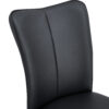 Table and chair set.63"x31.5x30" Luxurious Pandora patterned Sintered Stone Tabletop with Silver Stainless Steel Legs.Paried With 4 Black PU Chairs with a vertical stripe design on the backrest.