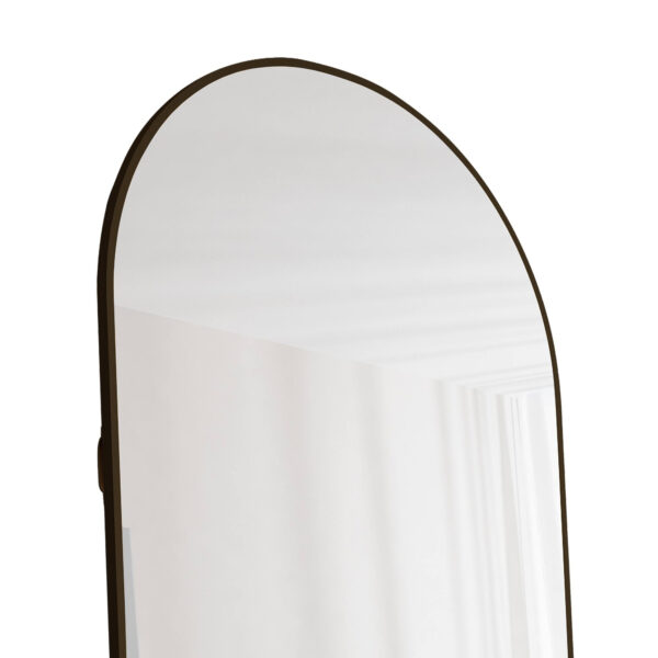 fee55a95a9d74801bb8f889a1e817991_20240204_878ffce9ebe031ec74565e165f0ec0c3 The 4st generation of floor mounted full length mirrors. Aluminum alloy metal frame arched wall mirror, bathroom makeup mirror, bedroom porch, clothing store, wall mounted.Black 59.8 "*16.5"W115112560