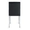 Four Black PU dining chairs,Silver Metal Legs.Simple and versatile, comfortable and accompanied. Exquisite and versatile dining chairs unlock a comfortable new experience.(Set of 4)