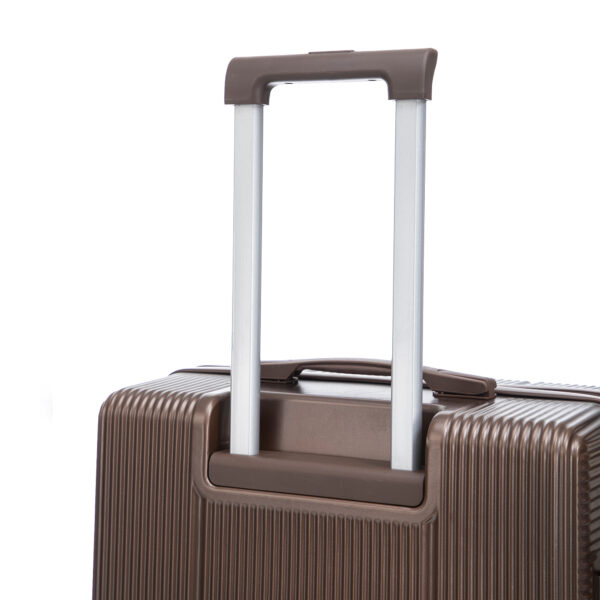 20"/24"/28" 3 pcs/set in ABS Spinner Wheel Luggage, Carry on Suitcase, Matching Color, TSA Combination Lock (Brown)