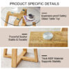 Modern practical circular coffee tables. Made of transparent tempered glass tabletop and wood colored MDF material. Suitable for living rooms and bedrooms.31.5"*31.5"*17.7"