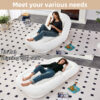 Folding Sofa Chair with 5 Adjustable Positions Plush Floor Lounge Chair for Gaming, Meditation, and Relaxation