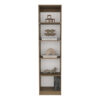 Home Slim Design Bookcase With 5-Tier Shelves, Natural Oak