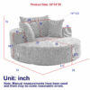 55''L Chenille Foam Single Swivel Chair, Fluffy Modern Sleeper, 360 Degree Swivel Chair for Living Room, Bedroom, Lounge and Projection Room