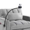 Convertible Sleeper Chair Sofa Bed Adjustable Pull Out Sleeper Chair Bed Multi-Pockets Folding Sofa Bed for Living Room Bedroom Small Space,3-in-1 Sofa Bed