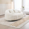 Bean Bag sofa Lazy Sofa Durable Comfort Lounger High Back Bean Bag Chair Couch for Adults and Kids, Indoor & Outdoor, Accent Floor Soft Lounge Chair  (Beige chenille)