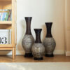 Desktop Vase, Brown Decorative Floor Vase, Classic and Neat Floor Vase, High Independent Flower Stand, Artificial Vine Vase, PVC Floor Vase, Home Decoration Flower Stand Set of 3 pieces