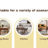 4-Pack - Heavy-duty chairs set: 2.1" thick cushion, iron frame, perfect for home or office. Classic colors, great value