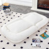 Folding Sofa Chair with 5 Adjustable Positions Plush Floor Lounge Chair for Gaming, Meditation, and Relaxation