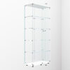 Tempered glass display cabinet,liquorcabinet,storagecabinet,filecabinet,with paipai lights,with locks,bottom equipped with adjustable feet,suitable for uneven,living room bedroom,corridor,office,white