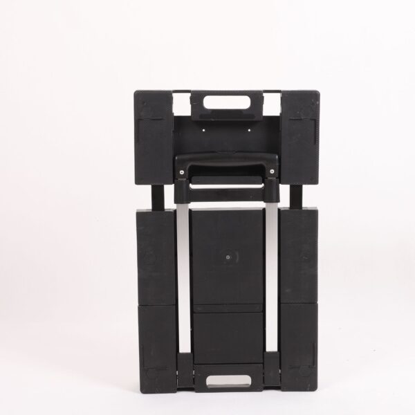 Folding Hand Truck 330lbs, Portable Heavy Duty Dolly Cart, 6 Wheels Collapsible Luggage Cart with 1 Elastic Ropes - Compact Trolley Cart for Easy Moving