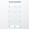 Tempered glass display cabinet,liquorcabinet,storagecabinet,filecabinet,with paipai lights,with locks,bottom equipped with adjustable feet,suitable for uneven,living room bedroom,corridor,office,white