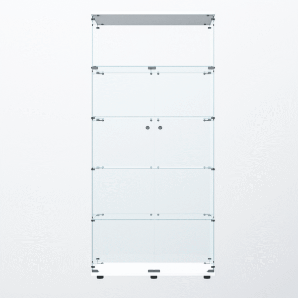 Tempered glass display cabinet,liquorcabinet,storagecabinet,filecabinet,with paipai lights,with locks,bottom equipped with adjustable feet,suitable for uneven,living room bedroom,corridor,office,white