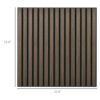HOMCOM 4 Pack 3D Faux Wood Wall Panels, 24" x 24" Sound Absorbing Acoustic Panels, Wood Slat Wall Panels for Interior Wall Decor, Ceiling, Walnut