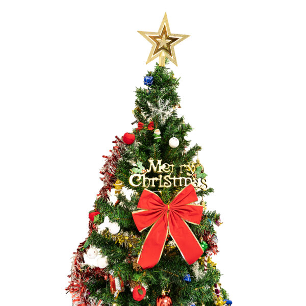 0c7e8a4e33064a8daf2d2c77d6565394_9caa53f3d15c205e0f65575835c634ef 5ft artificial Christmas tree with LED energy-saving lights, including 109 pendant tree skirts and guardrails