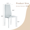 Modern Style Dining Chairs Set of 6 in Light Gray, Essential for Minimalist Homes.Meeting Family Dining Needs,PU Material Seat,Silver Metal Legs,Blending into Various Home Environments.W1151107277
