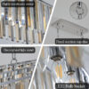 (Same as W1340P189407/L5018) Modern Oval Crystal ceiling chandelier Luxury Home Decor Light Fixture (No Bulbs)