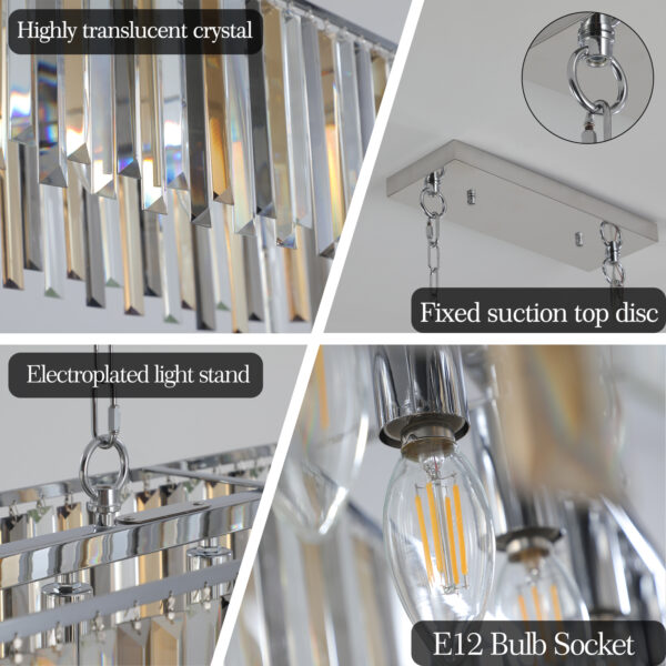 (Same as W1340P189407/L5018) Modern Oval Crystal ceiling chandelier Luxury Home Decor Light Fixture (No Bulbs)