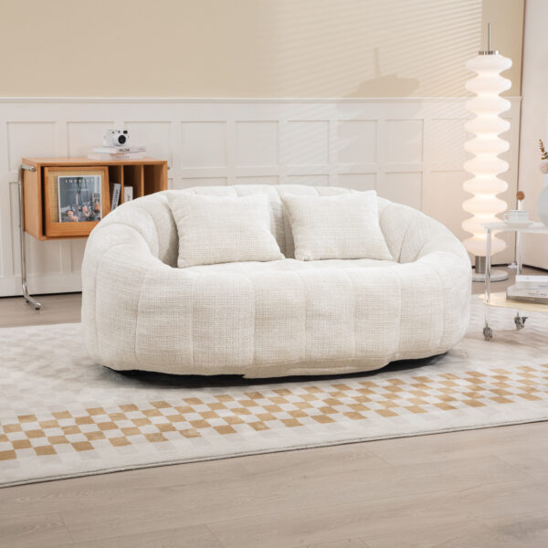Bean Bag sofa Lazy Sofa Durable Comfort Lounger High Back Bean Bag Chair Couch for Adults and Kids, Indoor & Outdoor, Accent Floor Soft Lounge Chair  (Beige chenille)