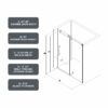 4876 Matte Black frameless one fixed and one shifted Shower Door, 70MM 304 SUS large pulleys with adjustable soft closing function,with nano easy cleaning and stick explosion-proof menbrance