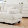 Cloud Couch 2 Seater Sofa for Living Room, Chenille 2 - Seat sofa with 2 Lumbar pillows and 2 throw pillows,Chenille White