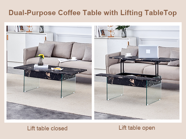 0e3f4ec6e53c4232b8235b18e612ace2_44a6a32b6f9d325dcbfa29c2e9d8ced2 Multifunctional Lift Top Coffee Table -Black Marble Pattern, Essential for Modern Homes.Tempered Glass Legs,Multiple Color Options,Lift Top Feature.Perfectly Fitting Into Both Living Rooms And Office.