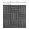 9 PCS heavy-duty & recyclable Wood-Plastic Interlocking Deck Tiles 11.8" x 11.8"- Waterproof Outdoor and Indoor Flooring for Patio, Balcony, Porch, Backyard, Bedroom (Gray)