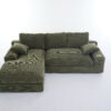 99*69" Modular Sectional Living Room Sofa Set, Modern Minimalist Style Couch, Upholstered Sleeper Sofa for Living Room, Bedroom, 2 PC Free Combination, Installation-free Sofa, L-Shape, Army Green