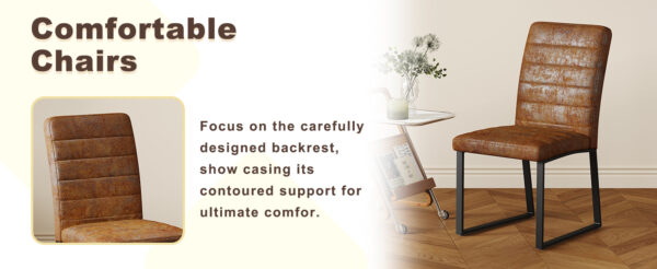 10e7c496e13143b798d834488bbb5055_61220e6d7593317adc0d7027bb710723 2-Pack - Premium PU office/dining chairs with high-density foam, sturdy iron legs (electroplate/spray paint), multiple colors. Easy assembly