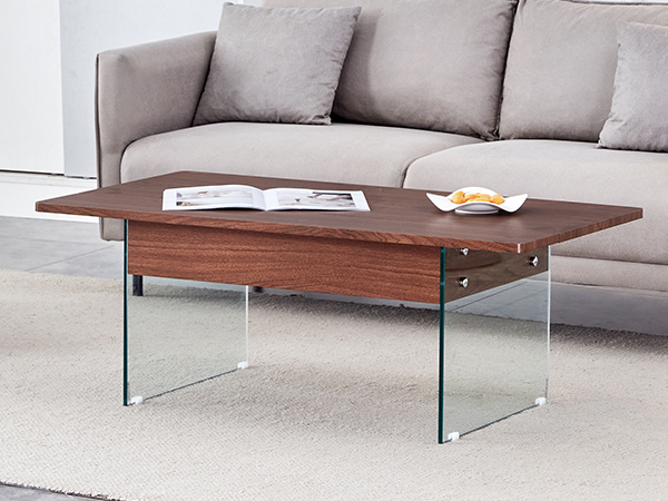 113ec89a426c439997831087c6a642d5_74efb586be64980e0078a2173a8af05b Multifunctional Lift Top Coffee Table -Dark Wood Color Grain Sticker, Essential for Modern Homes.Tempered Glass Legs,Lift Top Feature.Perfectly Fitting Into Living Rooms And Office.