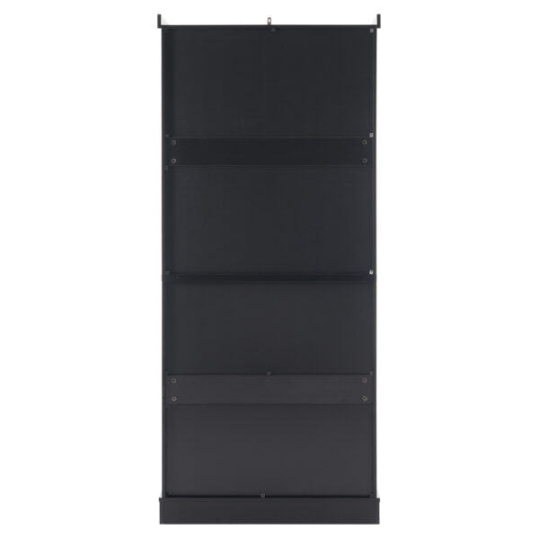 70.1" Modern High Freestanding Tall Bathroom Cabinet with 2 Adjustable Shelves, 3 Drawers, Soft Close Glass Doors – Ideal for Bathroom, Living Room, Kitchen Storage