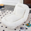 Folding Sofa Chair with 5 Adjustable Positions Plush Floor Lounge Chair for Gaming, Meditation, and Relaxation