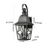 Outdoor Wall Light Fixtures, Waterproof Exterior Wall Sconce Porch Lights, Matte Black Outdoor Wall Lantern with Clear Glass, Outside Wall Mount Lighting for House, Garage, Front Door (1 pack)