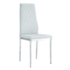Modern Style Dining Chairs Set of 6 in Light Gray, Essential for Minimalist Homes.Meeting Family Dining Needs,PU Material Seat,Silver Metal Legs,Blending into Various Home Environments.W1151107277